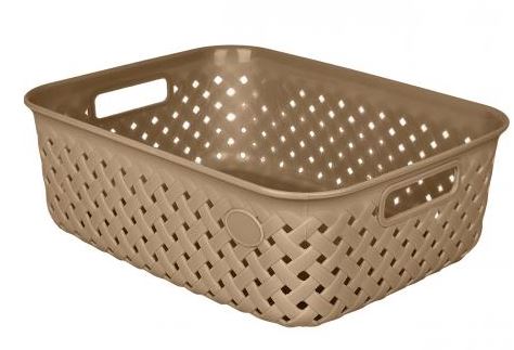 Корзинка для хранения Plast Team Rattan 3л 268х195х90 мм шоколадный мокко